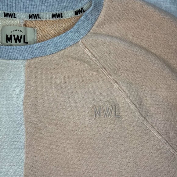 BRAND NEW | Madewell |  MWL Airyterry Colorblock Crop Sweatshirt - Picture 8 of 8